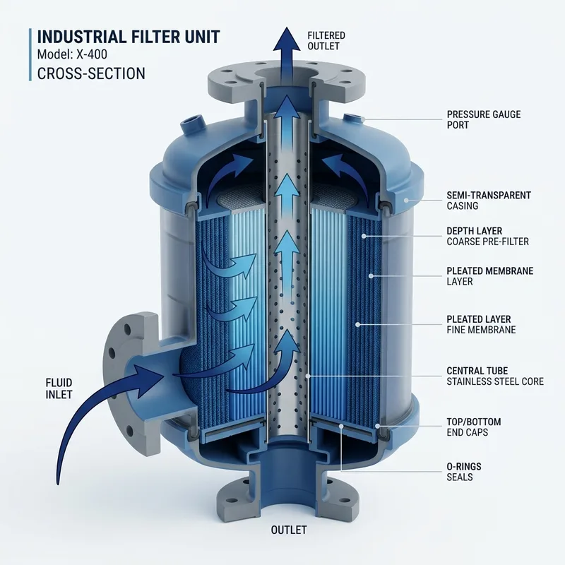 MF1065 Filter interior engineering structure diagram